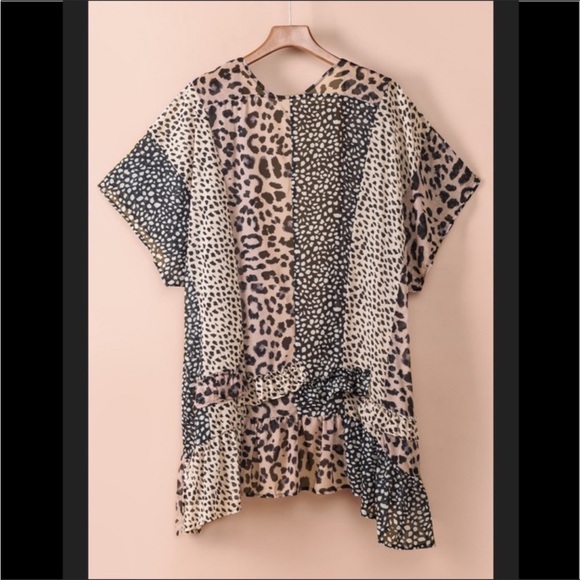 #27 Plus Size Leopard & Animal Print Ruffle Kimono/Duster * - Picture 11 of 11